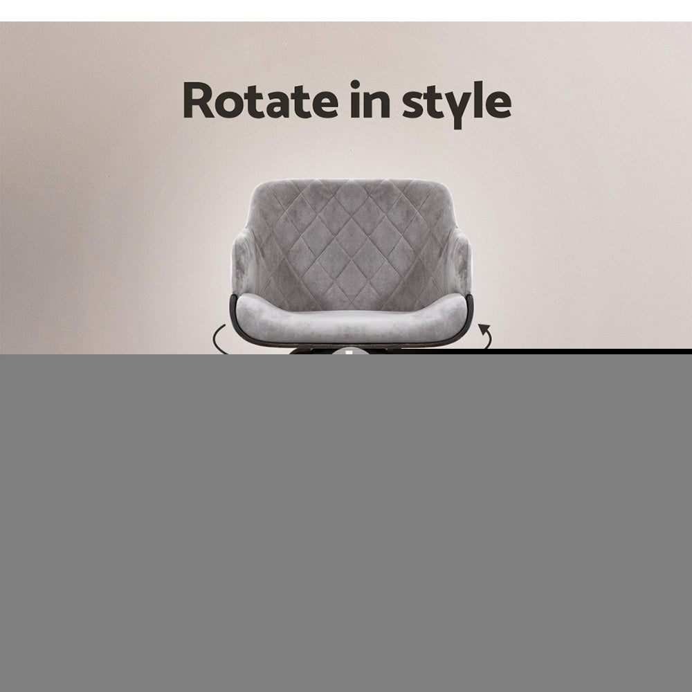 Artiss Bar Stools Swivel Velvet Padded Wooden